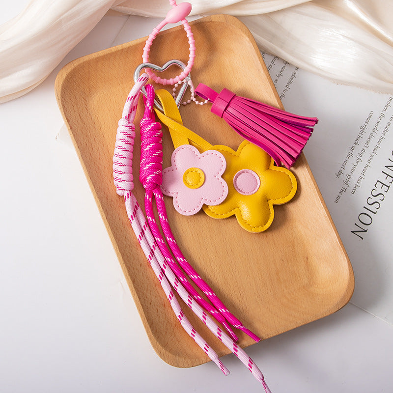 Wholesale Flower tassel keychain pendant